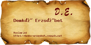 Demkó Erzsébet névjegykártya