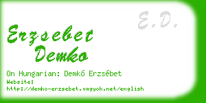 erzsebet demko business card